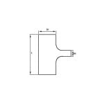 FURTUN SILICONIC RACES BASIC T CUPLU 60MM (2,36") CU IEȘIRE 25MM - imagine 2