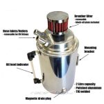 OIL CATCH TANK CU 2 IEȘIRI ȘI FILTRU - CAPACITATE 2L - imagine 2