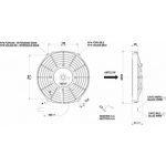 VENTILATOR ELECTRIC UNIVERSAL SPAL 225MM - ASPIRARE, 24V - imagine 2