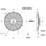 VENTILATOR ELECTRIC UNIVERSAL SPAL 305MM - ASPIRARE, 12V - imagine 3