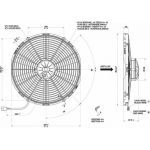VENTILATOR ELECTRIC UNIVERSAL SPAL 225MM - SUFLARE, 24V - imagine 2