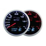 CEAS INDICATOR DEPO RACING 4 ÎN 1 DE 60MM BLACK – PRESIUNE TURBO + PRESIUNE ULEI + TEMPERATURĂ ULEI + VOLT