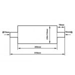 TOBĂ INTERMEDIARĂ INOX RACES 61, INTRARE / IEȘIRE 2,75" (70MM) - imagine 3