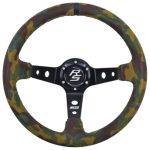 VOLAN SPORT CU 3 SPIȚE RACES CORSA CAMO, 350MM, PIELE ÎNTOARSĂ, ADÂNCIME 90MM