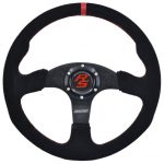 VOLAN SPORT CU 3 SPIȚE RACES STRADA ROSSO, 350MM, PIELE ÎNTOARSĂ, FARĂ ADÂNCIME