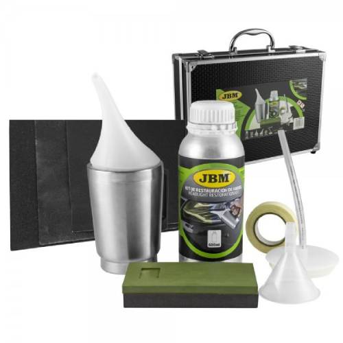 Kit restaurare faruri cu polimer lichid JBM - include 600ml substanta KIT RESTAURARE FARURI CU POLIMER LICHID JBM - INCLUDE 600ML SUBSTANTA - imagine 1