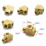 CUPLĂ T CONDUCTĂ FRÂNĂ, 1/8" NPT ALAMĂ - imagine 2