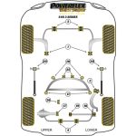 POWERFLEX BUCȘĂ BARĂ ANTIRULIU FAȚĂ 24MM BMW E46 3 SERIES INC TOURING - imagine 2