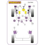 POWERFLEX BUCȘĂ FLANȘE AMORTIZOARE FAȚĂ SUS -10MM VOLKSWAGEN GOLF MK4 2WD TYP 1J - imagine 2