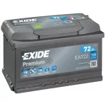 Baterie de pornire EXIDE Premium 72Ah 12V