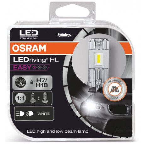osram-led-becuri-led-auto-de-faza-lunga-si-faza-scurta-ledriving-hl-easy-h7-h18-2buc BECURI OSRAM LED AUTO DE FAZĂ LUNGĂ ȘI FAZĂ SCURTĂ LEDRIVING HL EASY H7/H18 (2BUC) - imagine 1