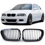 GRILĂ SPORT LUCIOASĂ PENTRU BMW 3 SERIES E46 COUPE CONVERTIBLE 99-03 - imagine 8