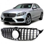 GRILĂ SPORT NEGRU CROMAT PENTRU MERCEDES C CLASS W205 S205 13-18