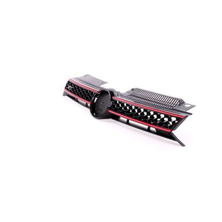 grila-sport-negru-rosu-pentru-vw-golf-6-de-asemenea-gti-08-132 GRILĂ SPORT NEGRU/ROȘU PENTRU VW GOLF 6 , GTI 08-132 - imagine 1