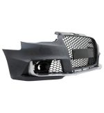 Bara Fata si Difuzor Bara Spate cu Ornamente evacuare compatibil cu Audi A3 8V (2012-2015) Hatchback Sportback RS3 Design - imagine 3