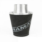 Filtru aer sport universal Ramair cu gât aluminiu (Negru / Gri) - imagine 4